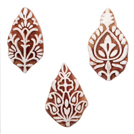 Set of 3 Piece New Mix Wooden Printing Block